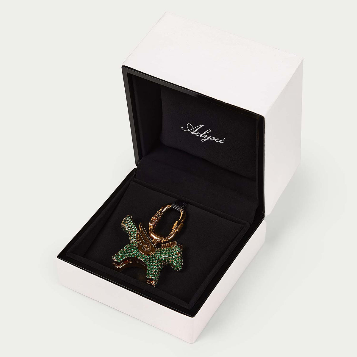Sparkle Gold Green Zircon—Rodeo Pegase Bag Charm