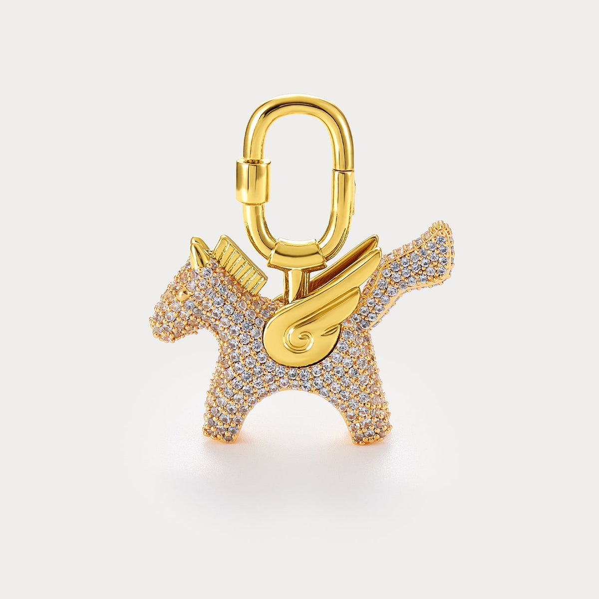 Sparkle Gold Sea Blue Zircon—Rodeo Pegase Bag Charm