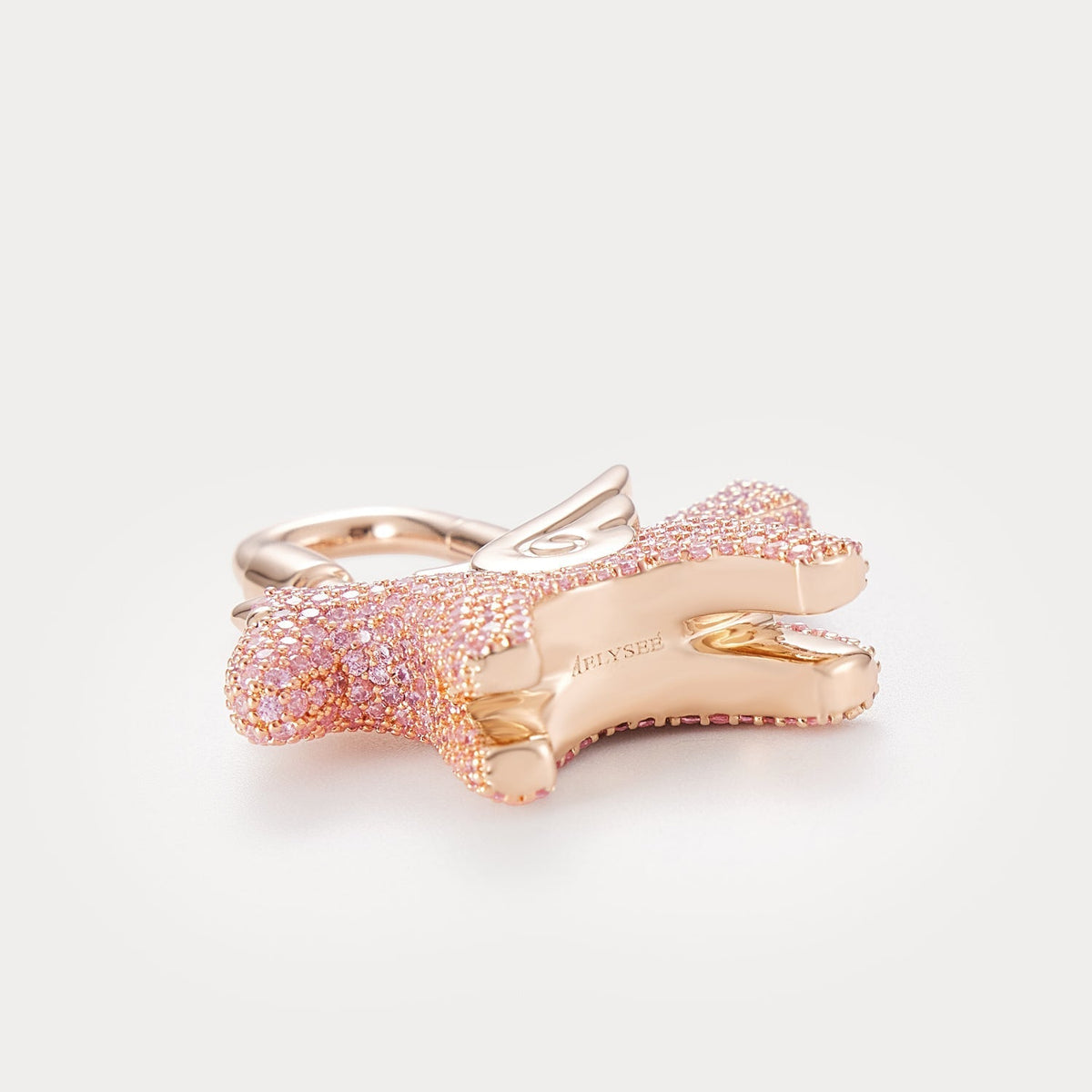Sparkle Champagne Pink Zircon—Rodeo Pegase Bag Charm