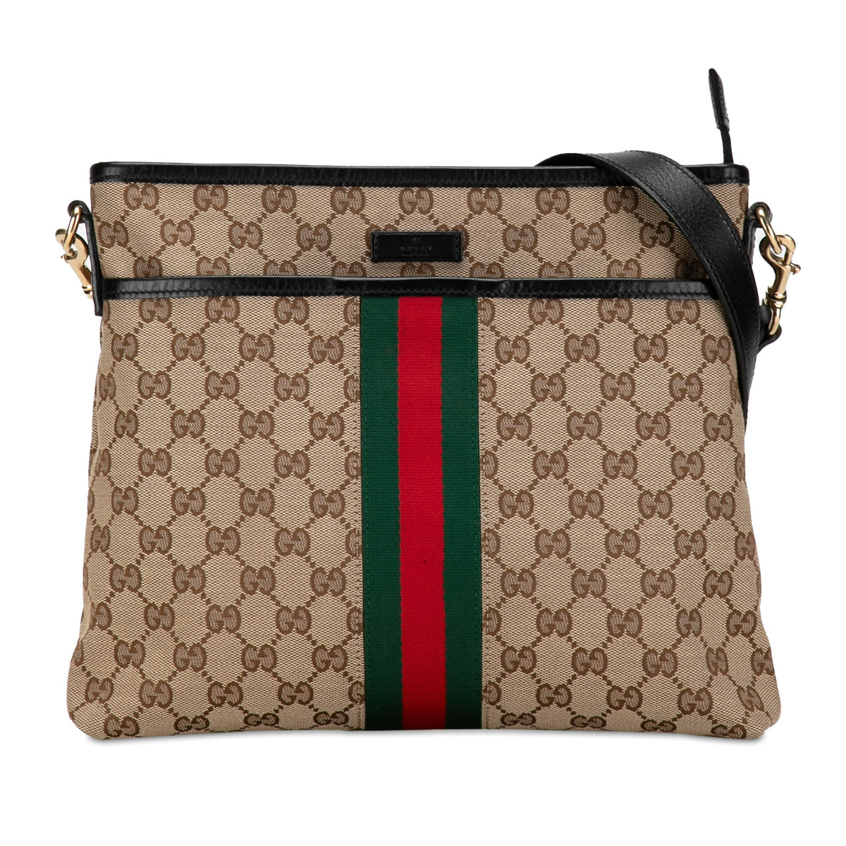 GUCCI GG Canvas Web Crossbody Bag