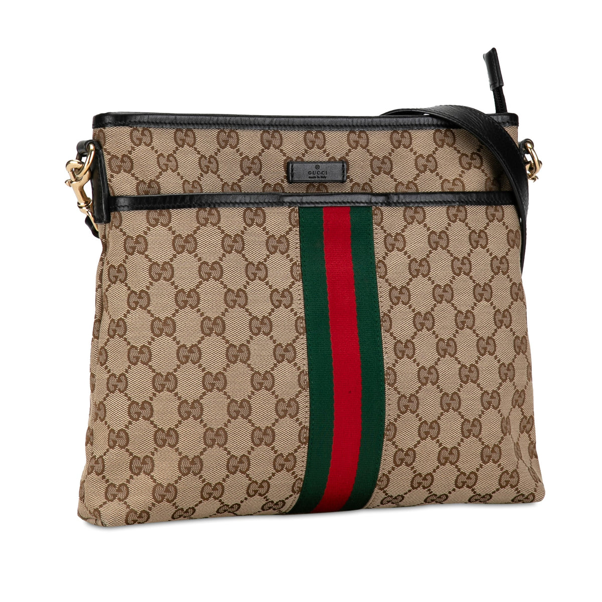 GUCCI GG Canvas Web Crossbody Bag