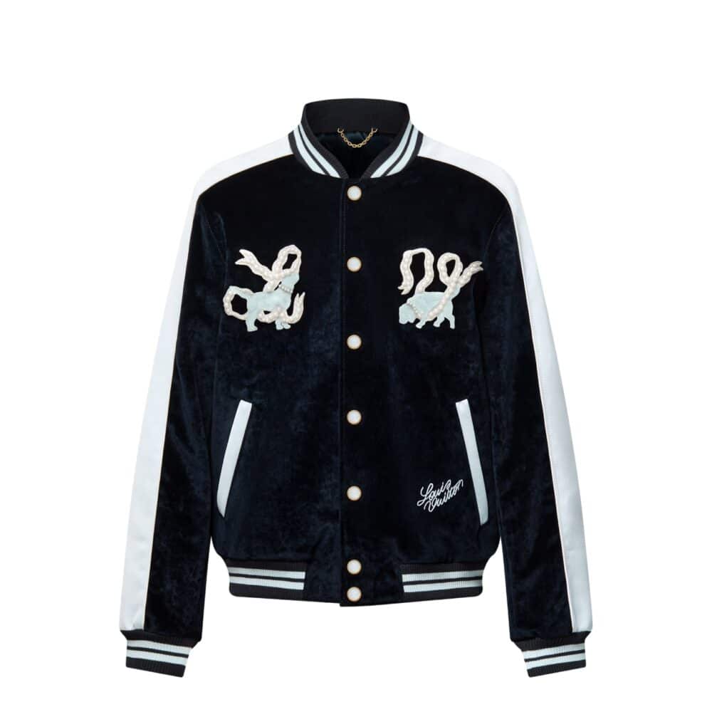 LV DENIM VELVET SOUVENIR JACKET INDIGO 1AGIMJ