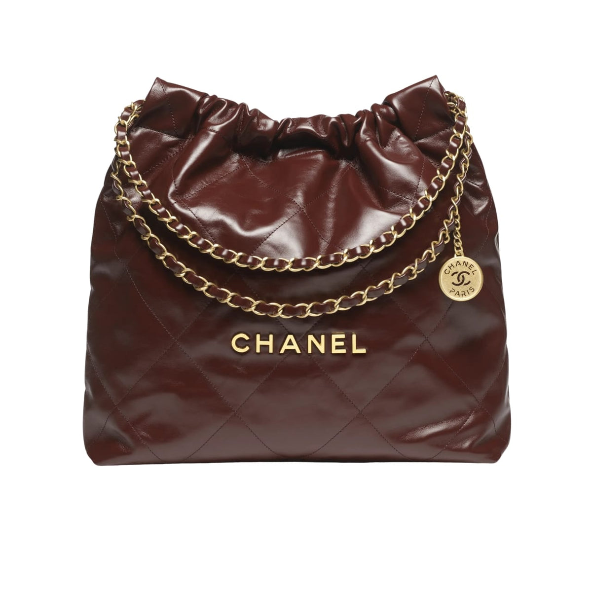 CC 22 LARGE HANDBAG DARK BROWN 41CM