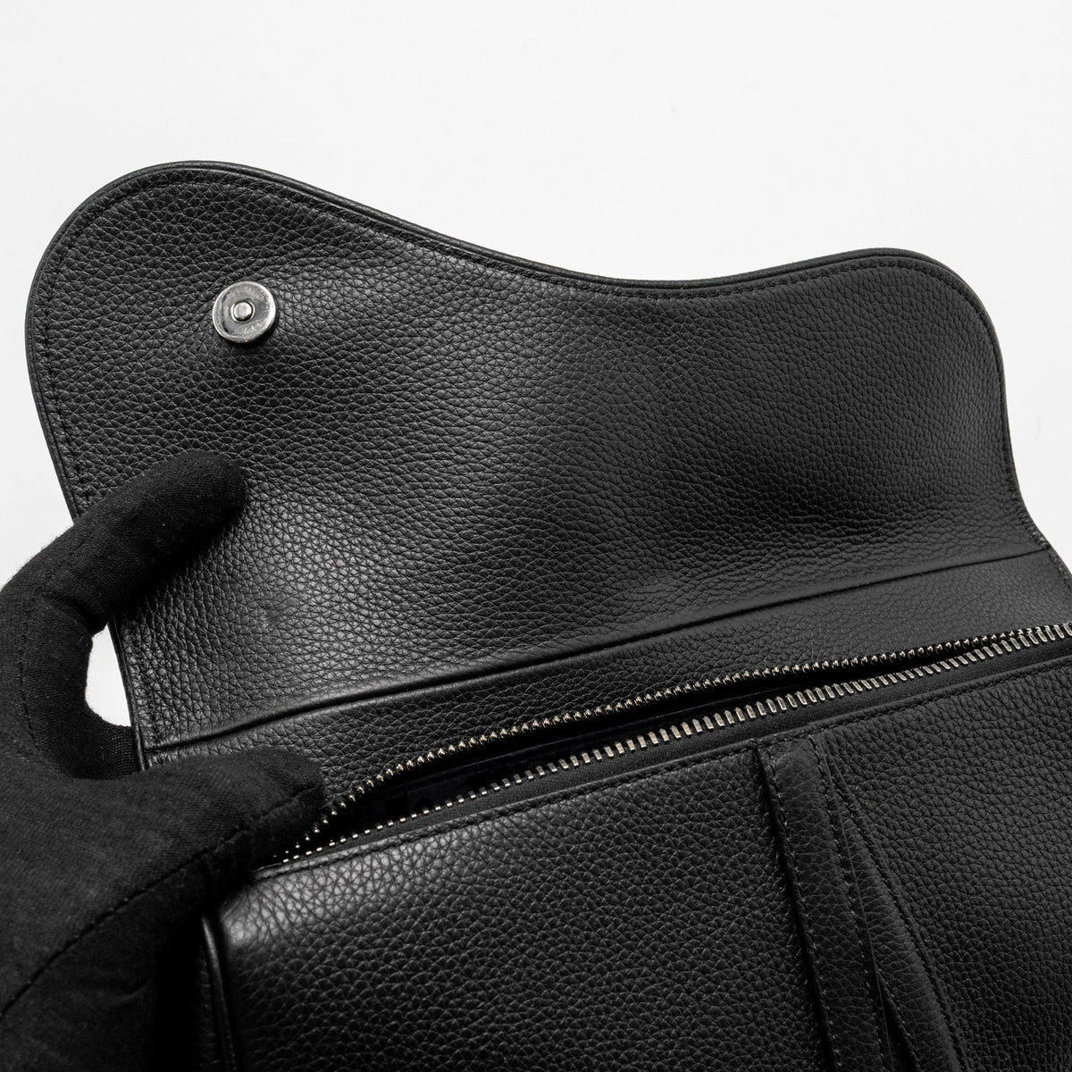Top quality Dior Homme Charms Saddle Bag Calfskin Black