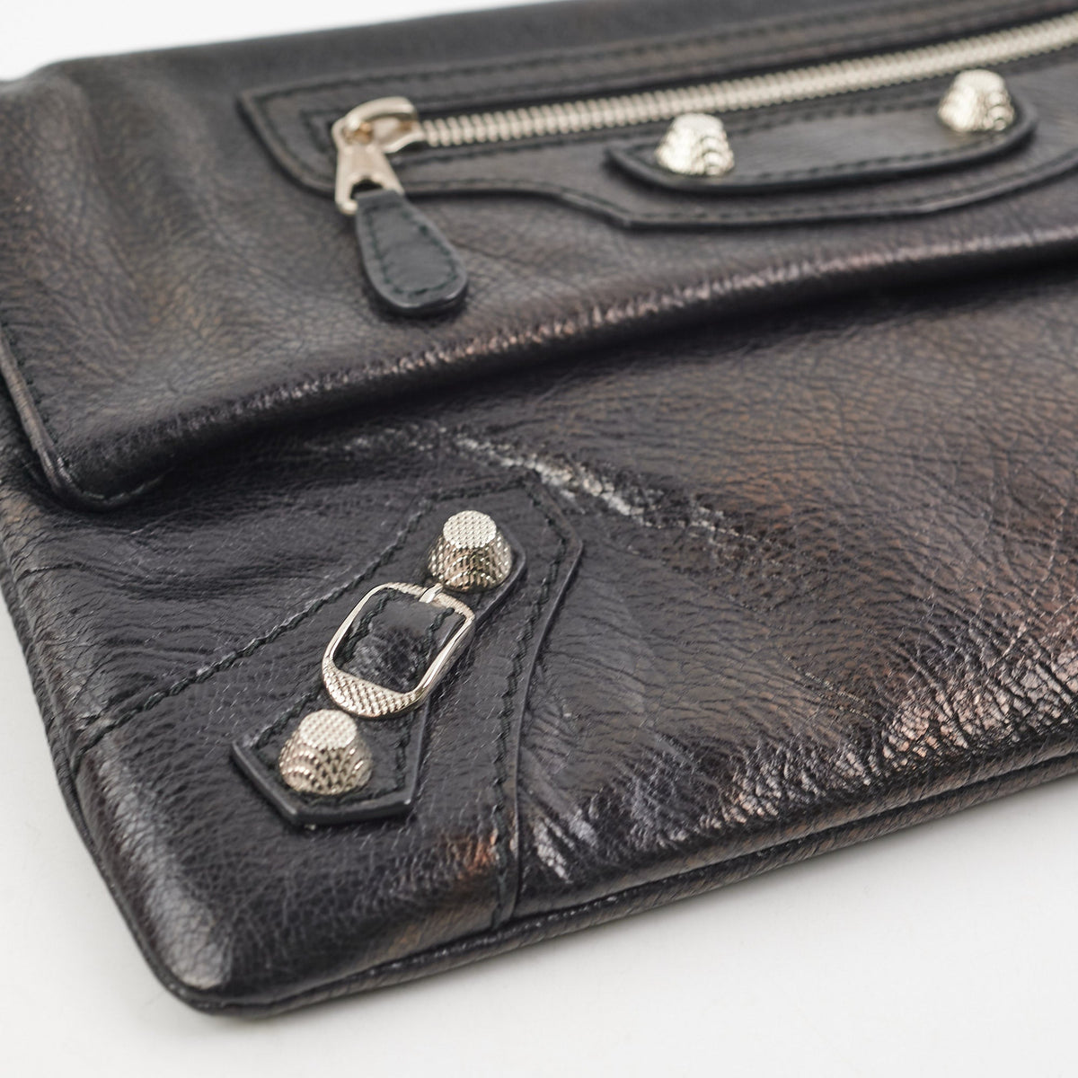 balenciaga City Clutch Black Iridescent