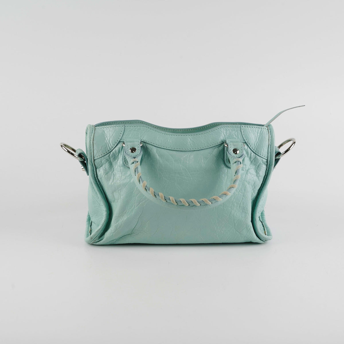 balenciaga Classic Mini City Blue Tote Bag
