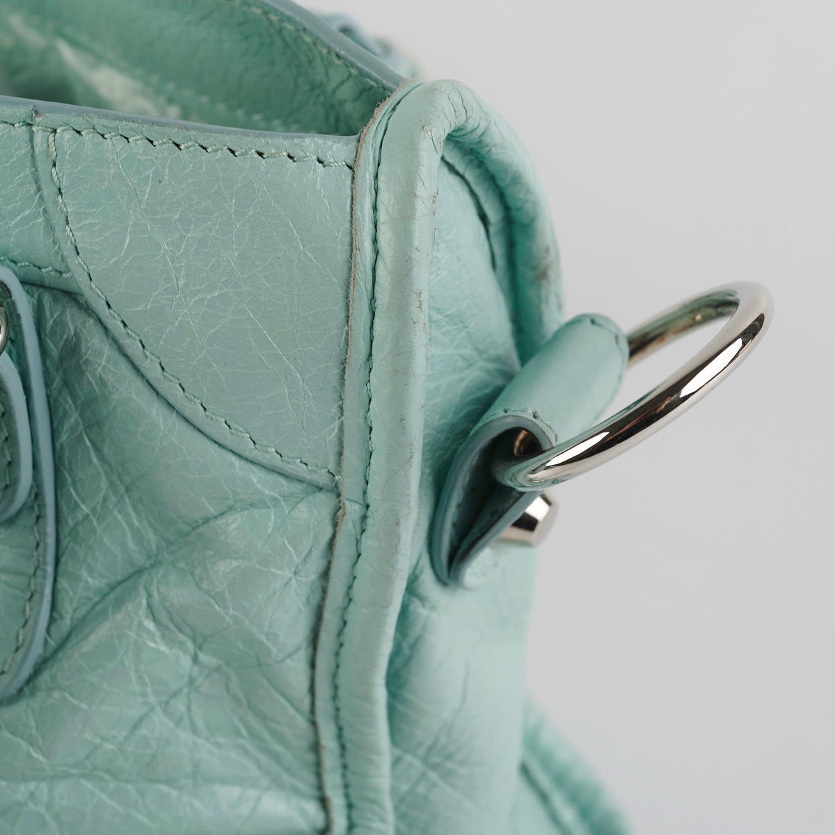 balenciaga Classic Mini City Blue Tote Bag