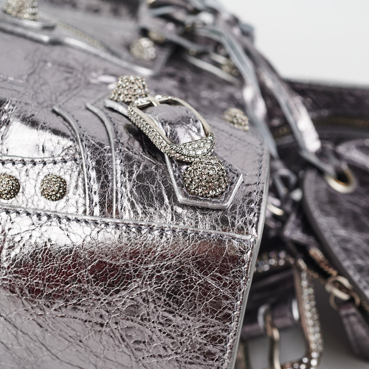 balenciaga Neo Cagole XS Bag Silver
