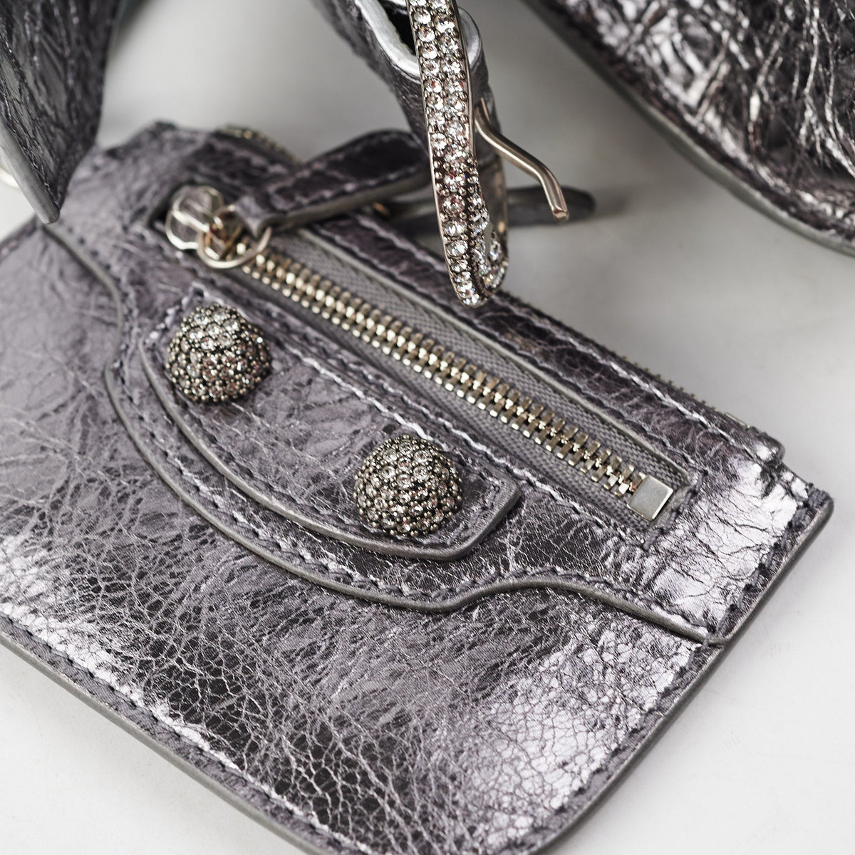 balenciaga Neo Cagole XS Bag Silver