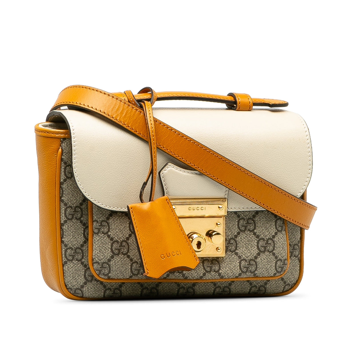 GUCCI GG Supreme Padlock Satchel