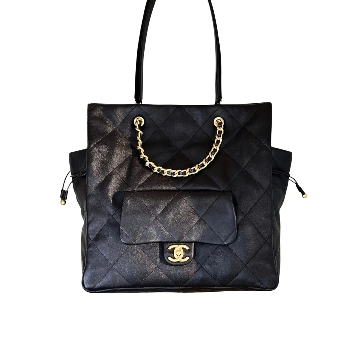 CC 25C TOTE BAG GOLD LOCK BLACK 33CM