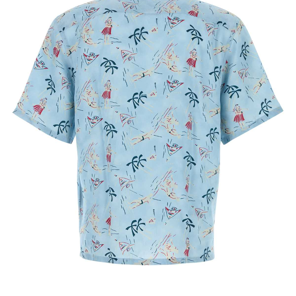 PRADA Men's Printed Satin Shirt
