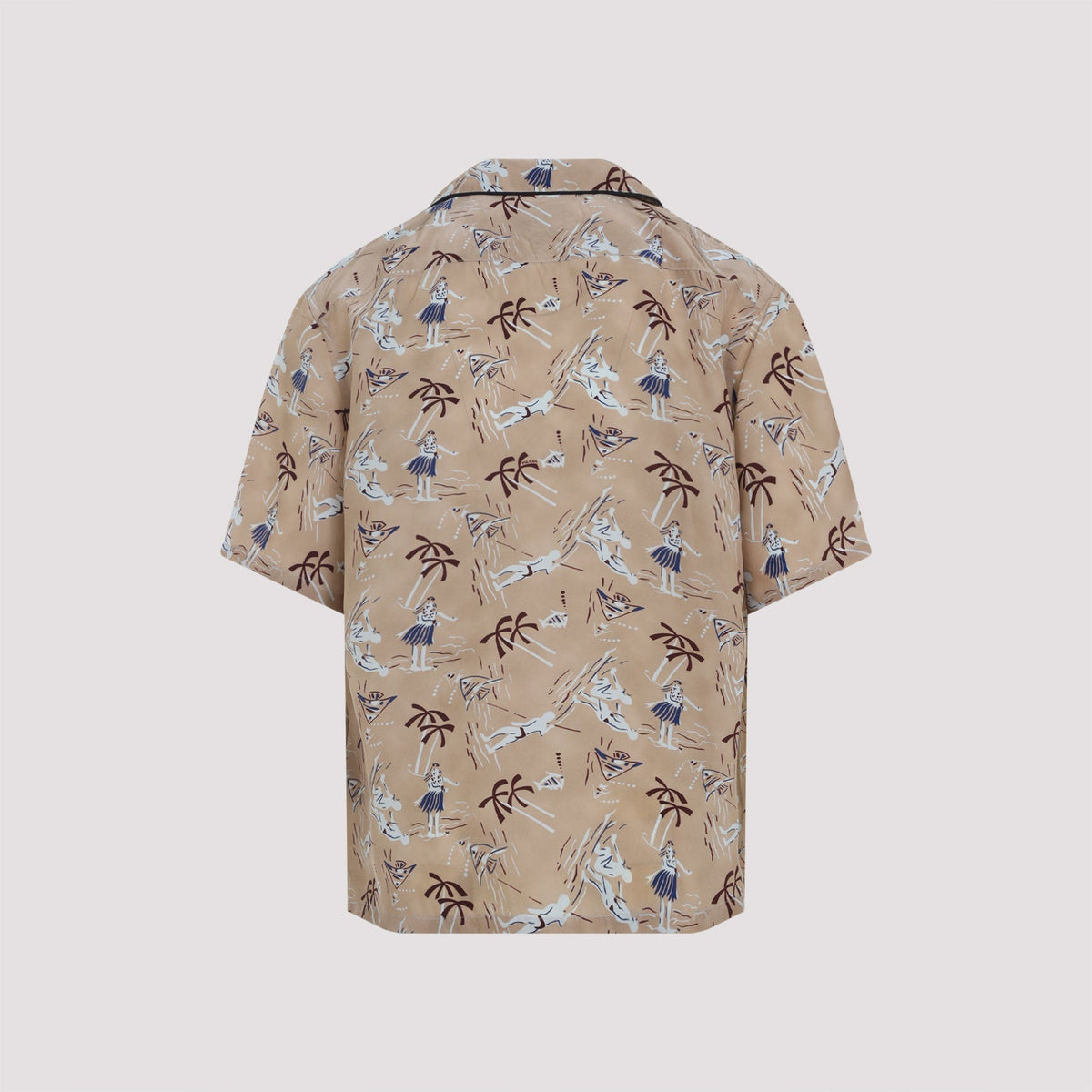 PRADA Textured Viscose and Silk Blend Shirt for Men