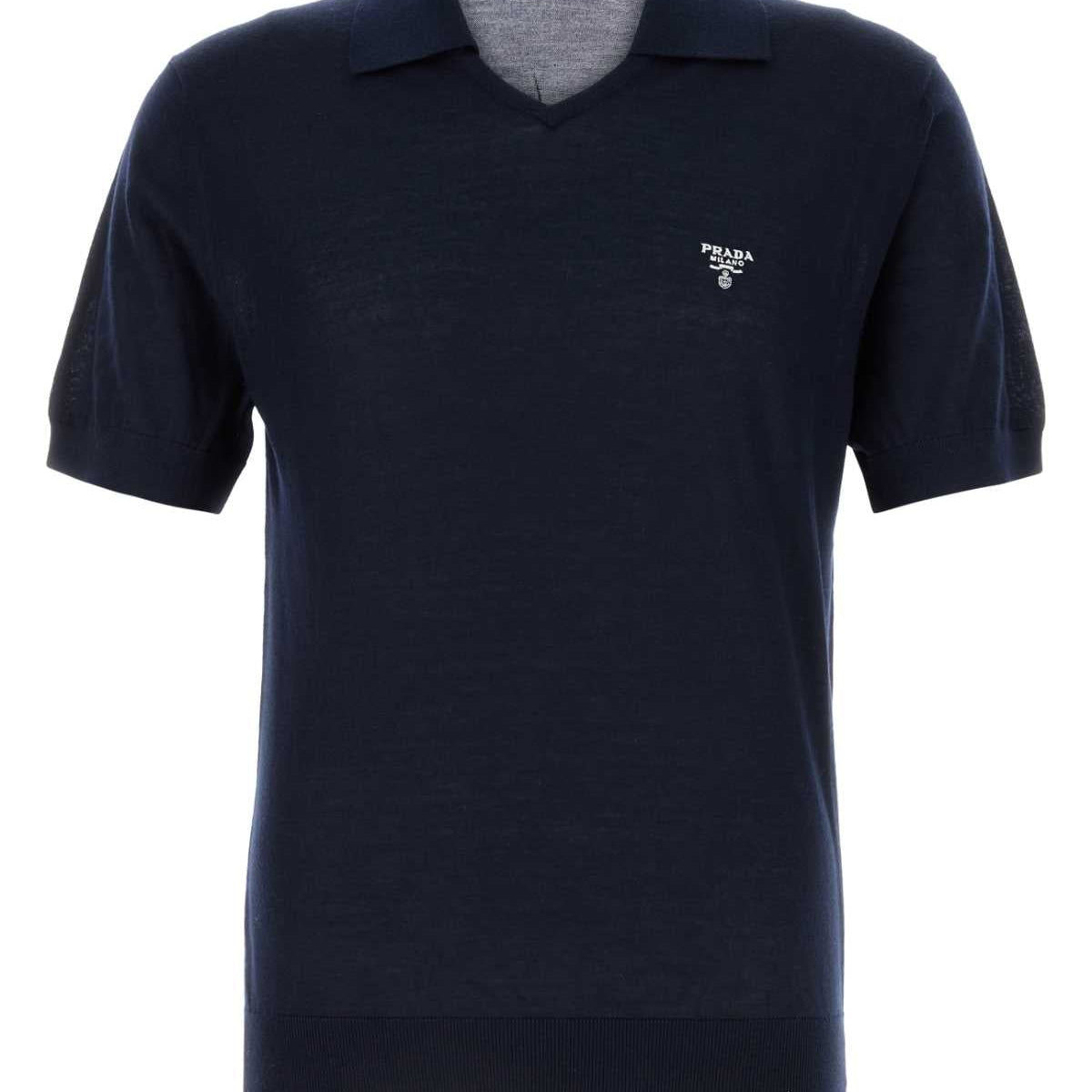PRADA Cashmere Polo Shirt for Men - SS25 Collection