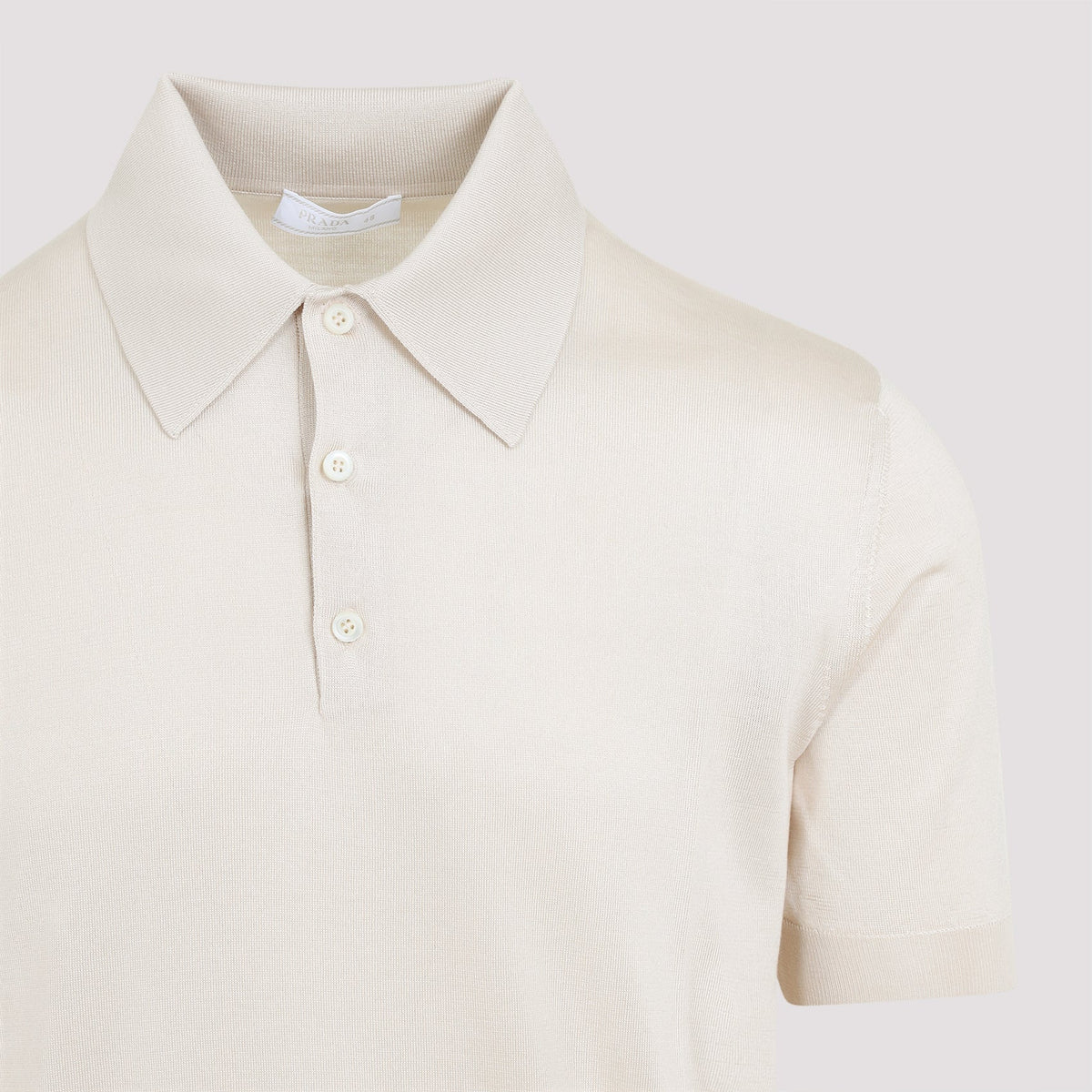 PRADA Silk Knit Polo Shirt for Men