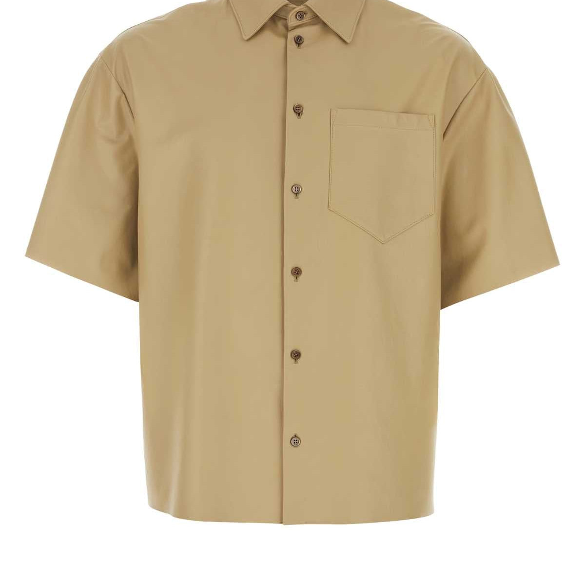 PRADA Men's Premium Leather Shirt Jacket