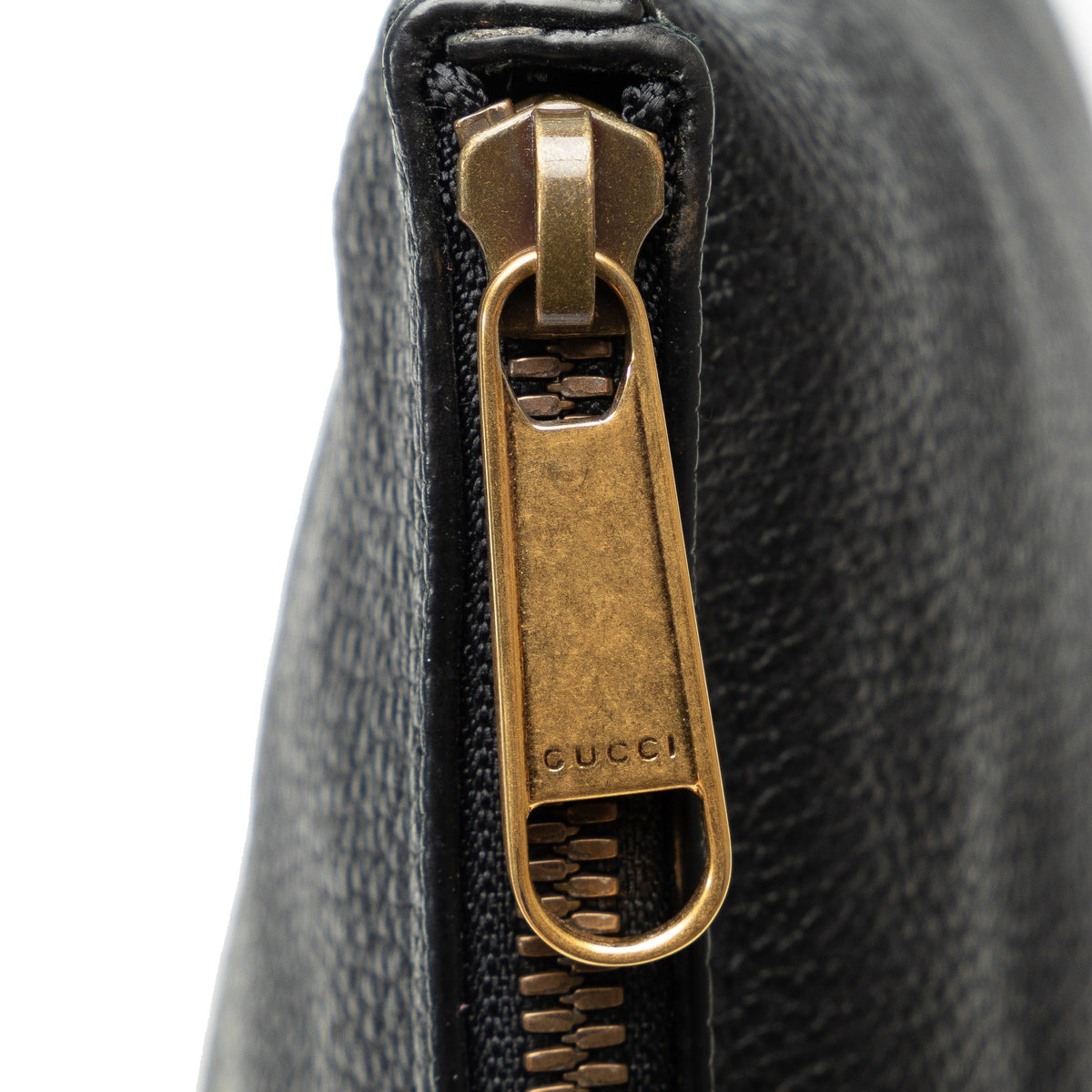 GUCCI Logo Leather Clutch Bag