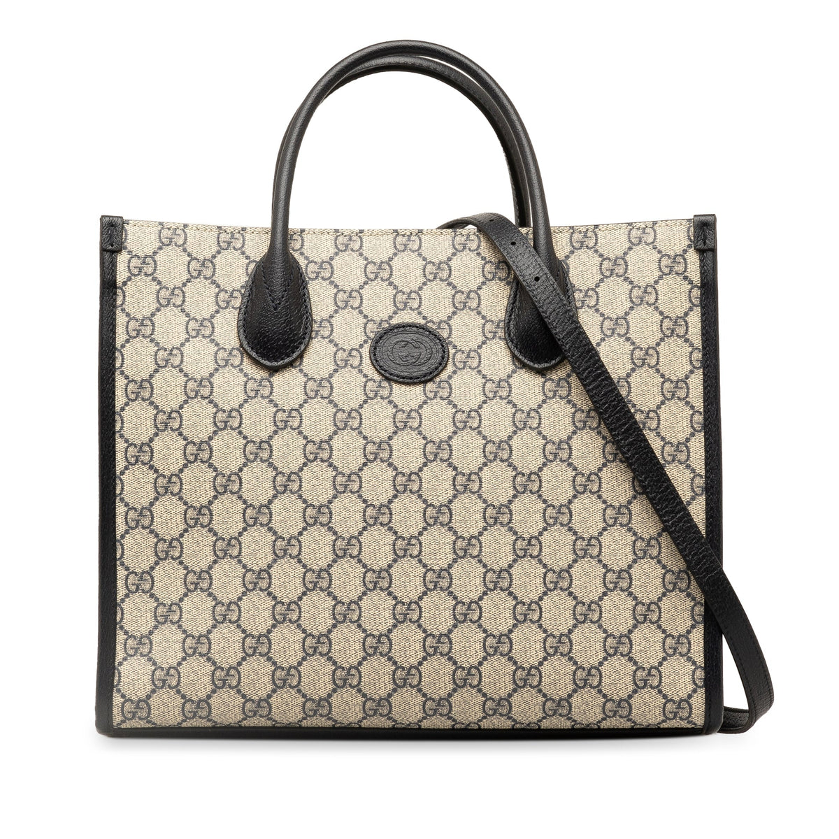GUCCI Small GG Supreme Interlocking G Tote Satchel