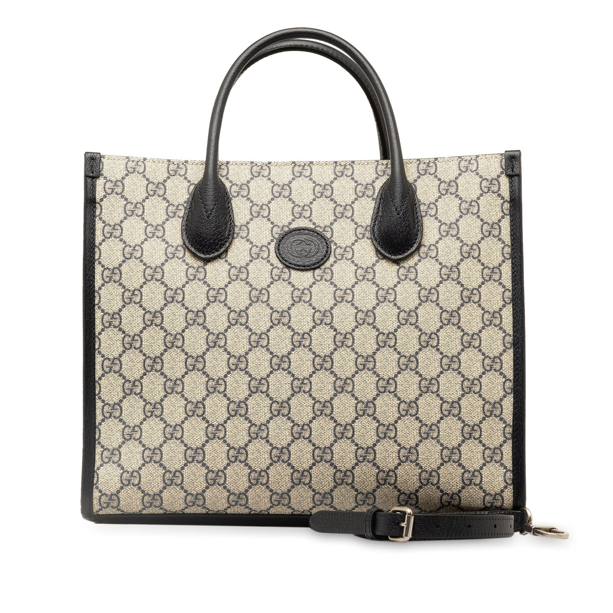 GUCCI Small GG Supreme Interlocking G Tote Satchel