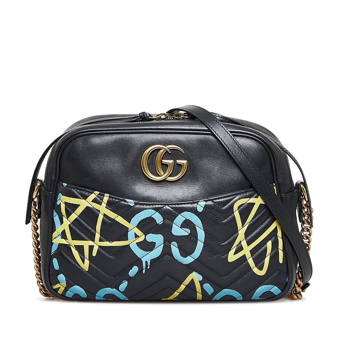 GUCCI Ghost GG Marmont Crossbody Bag
