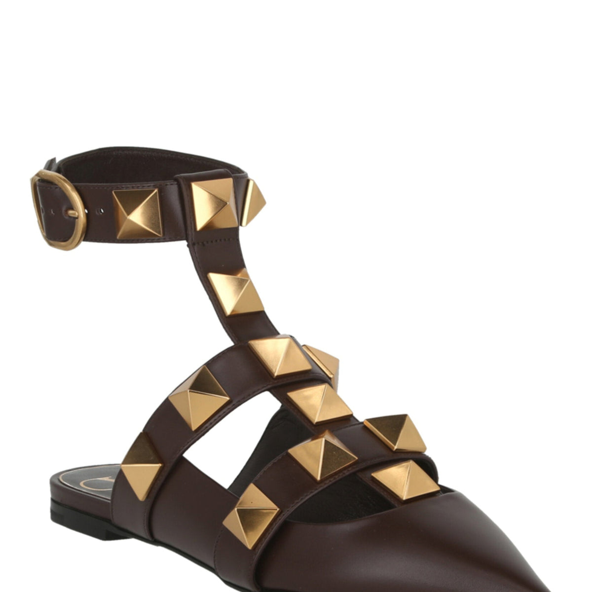 Valentino Womens Roman Stud Ballerina Shoes