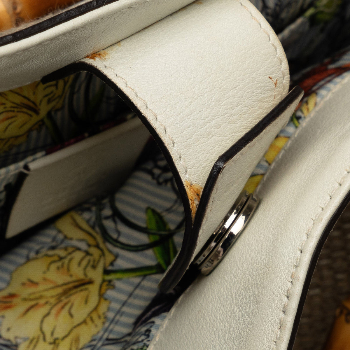 GUCCI Medium Raffia Bamboo Shopper Tote Tote Bag