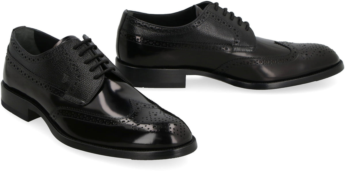 LEATHER LACE-UP SHOES