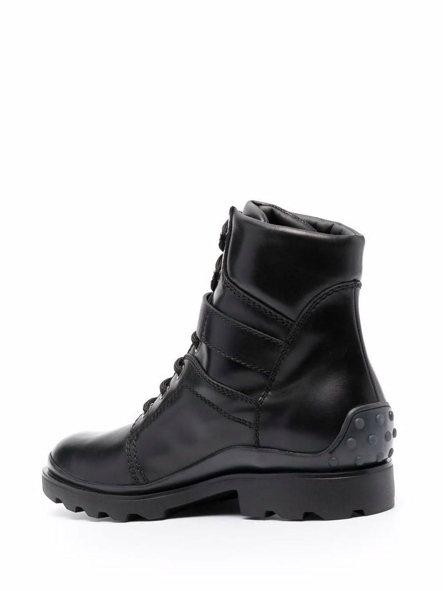 lace-up leather ankle boots