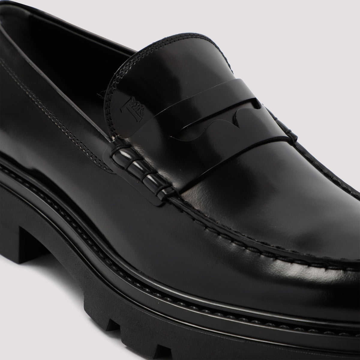 TOD`S BRUSHED LEATHER LOAFERS
