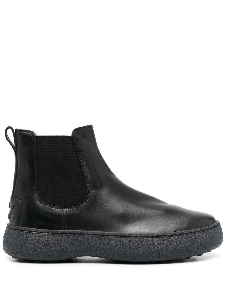 LEATHER HIGH ANKLE BOOTS