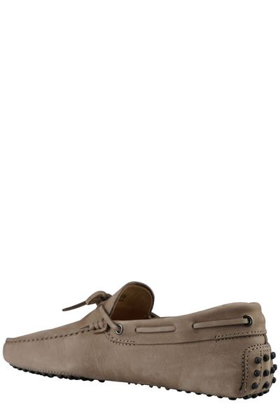 LEATHER ROUND TOE LOAFERS