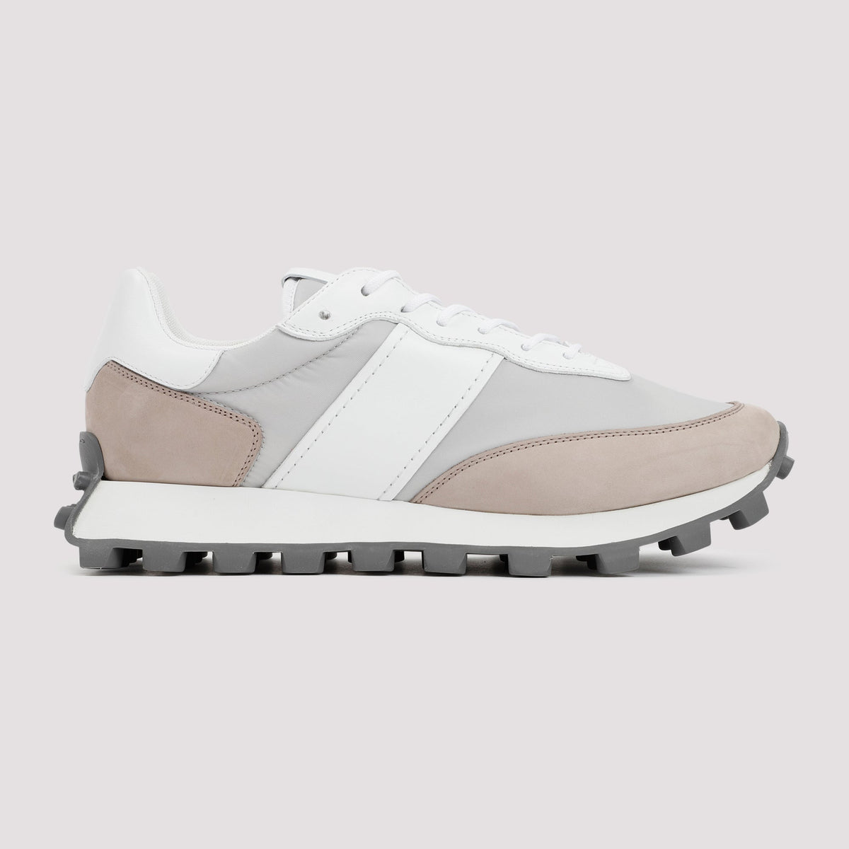 TOD`S 1T IN LEATHER AND FABRIC SNEAKERS