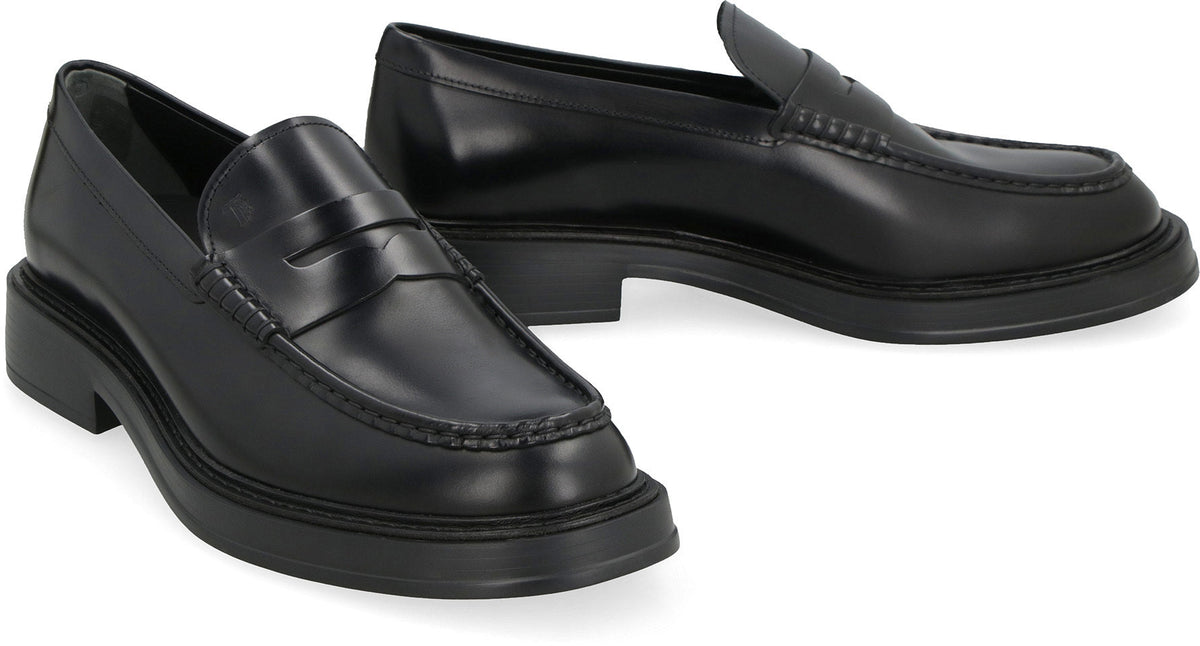 LEATHER 50MM PENNY LOAFERS
