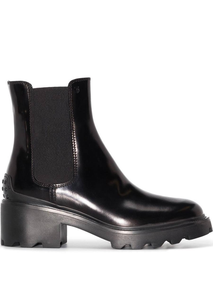 LEATHER HEEL BOOTS
