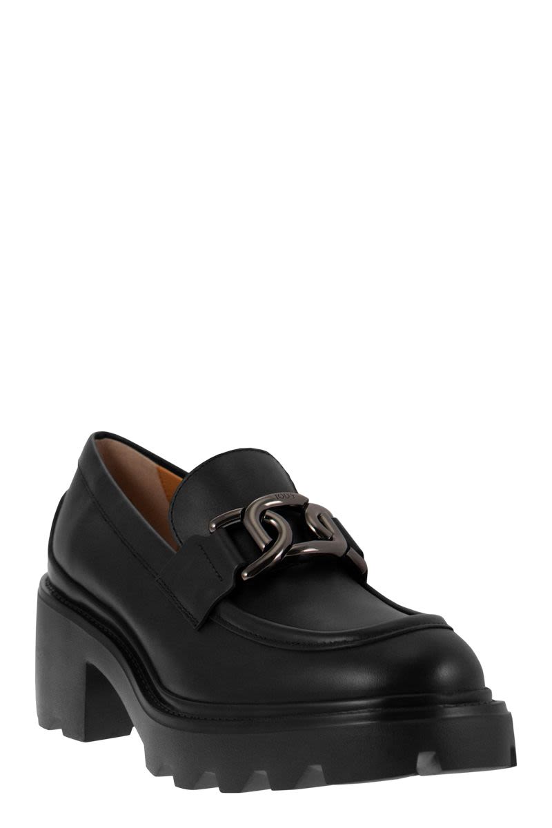 PLATFORM LOGO PLAQUE LOAFERS