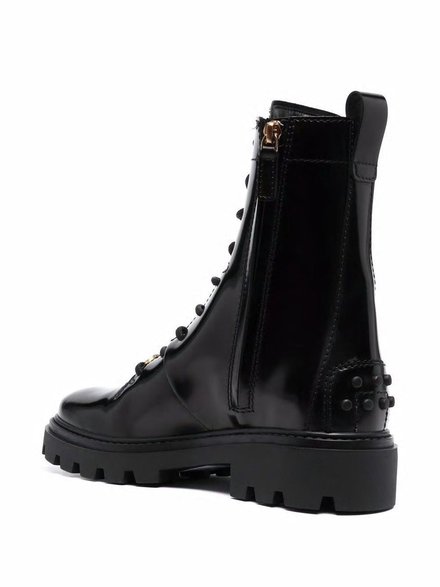 LEATHER COMBAT BOOTS