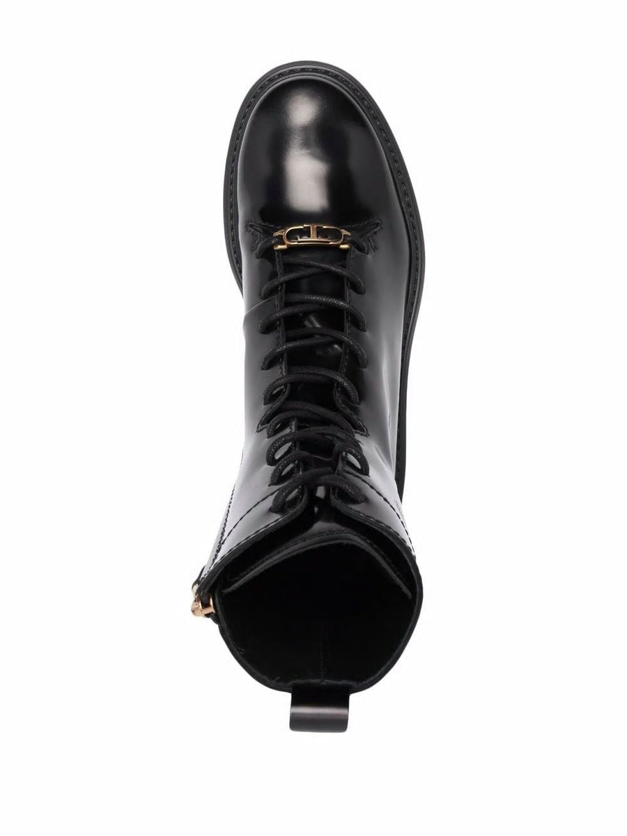 LEATHER COMBAT BOOTS