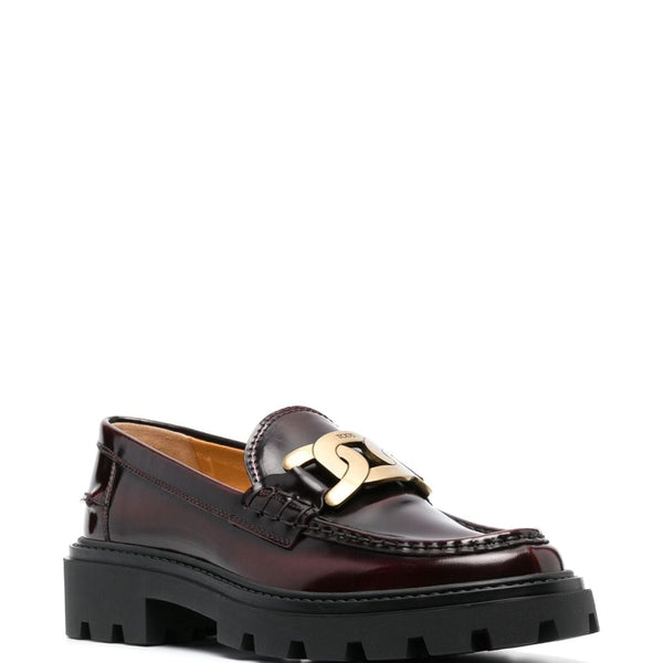 55 LOGO PLAQUE LEATHER LOAFERS