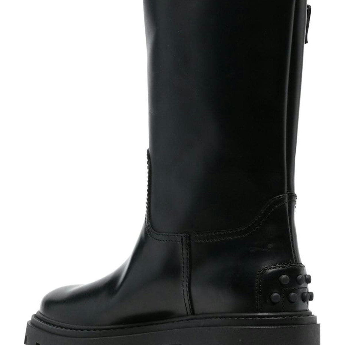 buckle detail leather boots