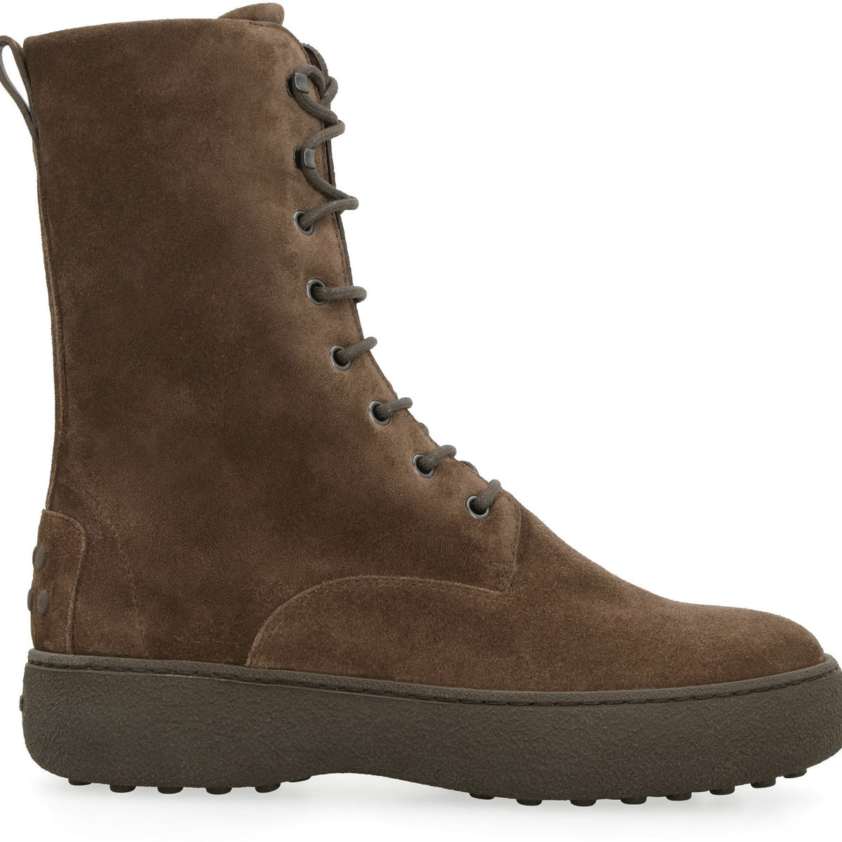 LACE-UP SUEDE ANKLE BOOTS