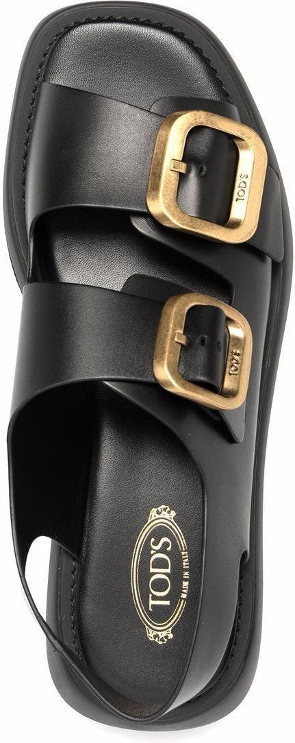 LEATHER SANDAL WITH BUCKLES