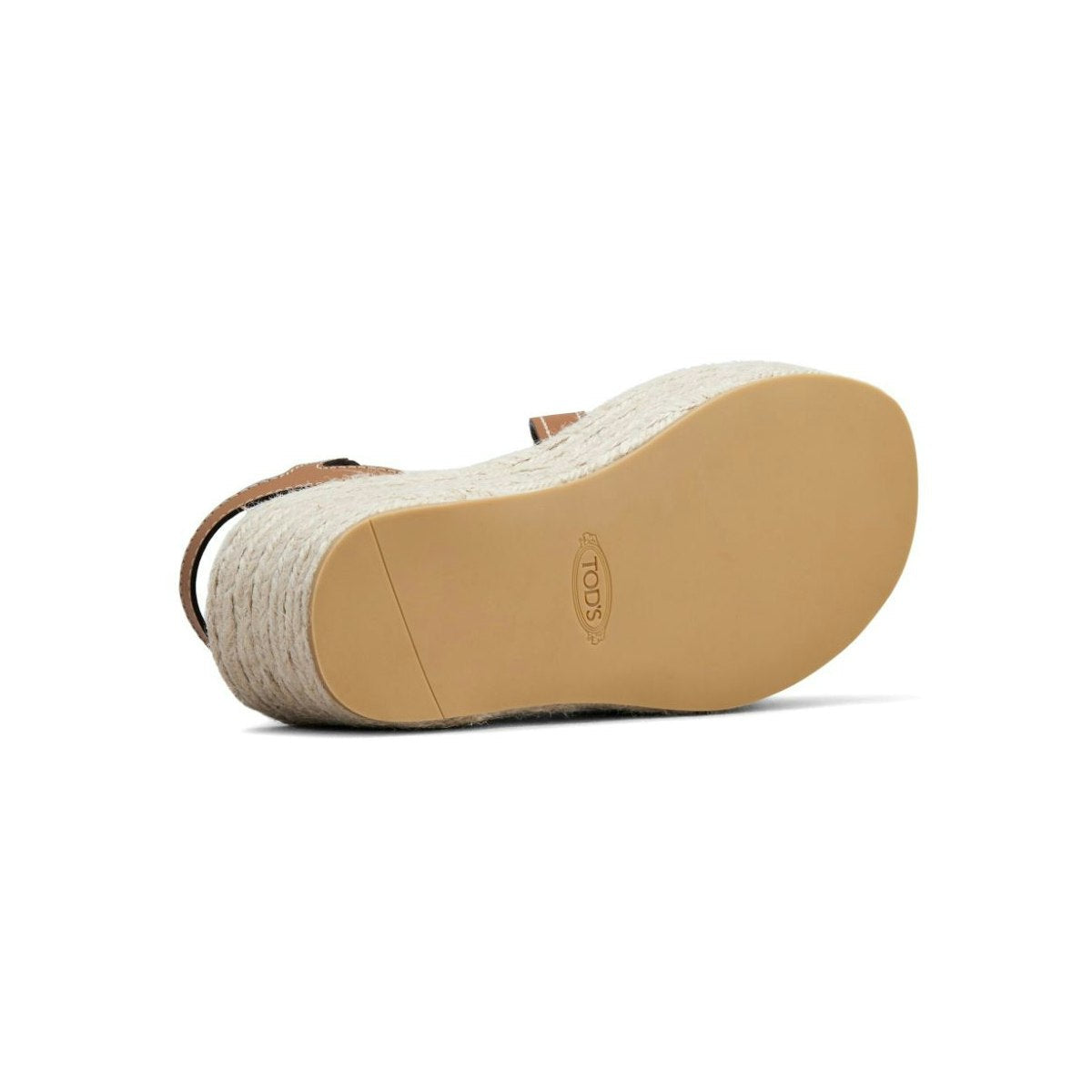 RAFIA AND LEATHER WEDGE SANDALS