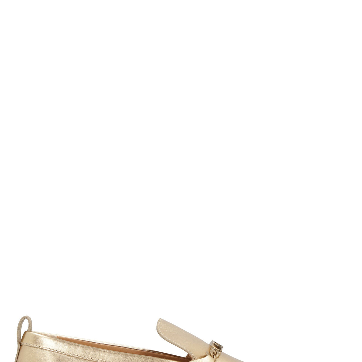 METALLIC LEATHER LOAFERS