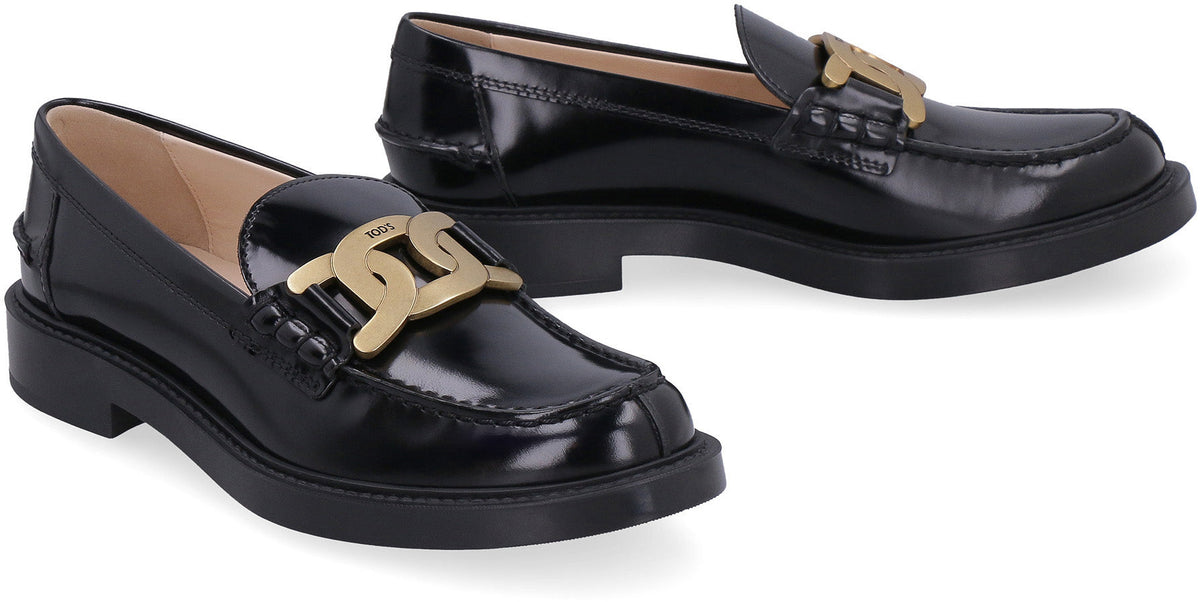 BRUSHED LEATHER LOAFERS