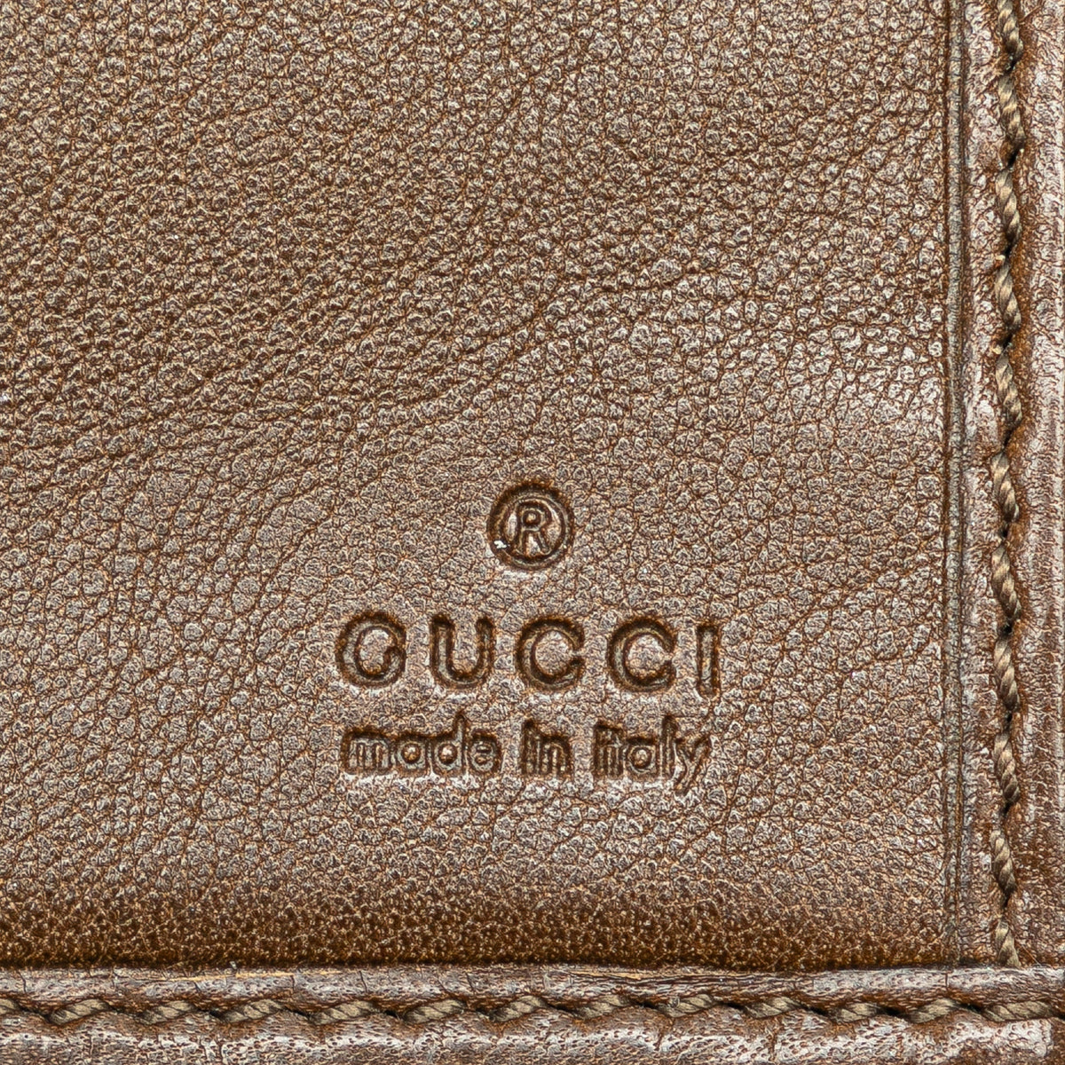 GUCCI Studded Interlocking GG Canvas Bifold Wallet Long Wallets