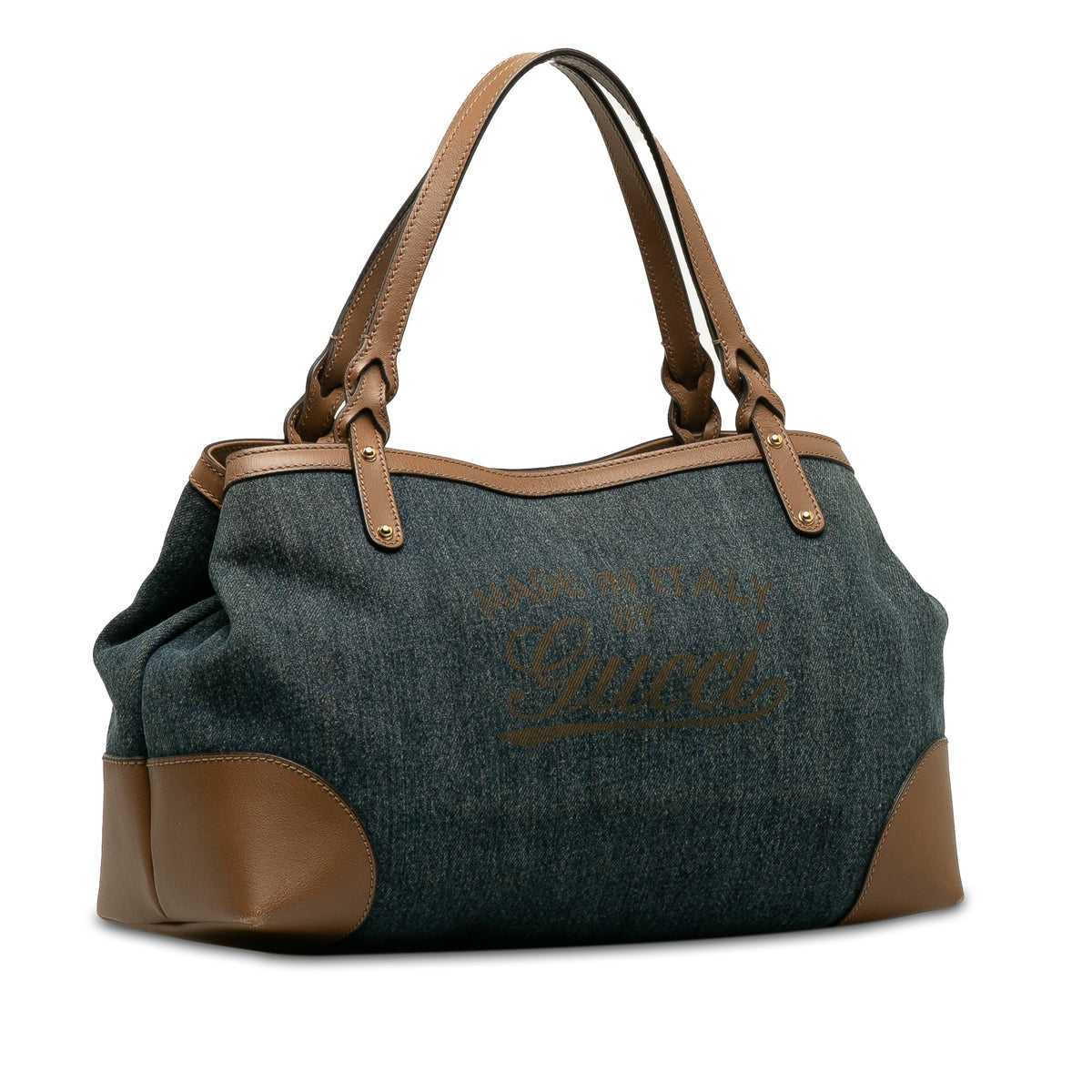 GUCCI Denim Craft Tote Bag