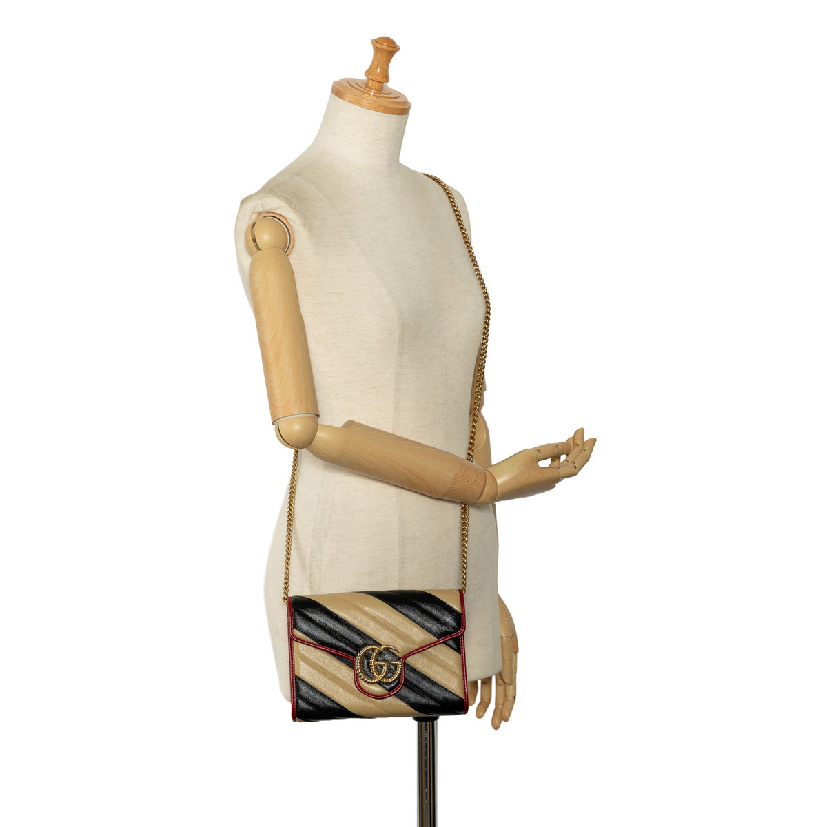 GUCCI GG Marmont Torchon Wallet on Chain Crossbody Bag