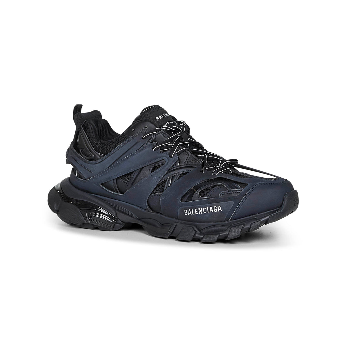 Balenciaga Men Black Mesh And Nylon Track Sneakers