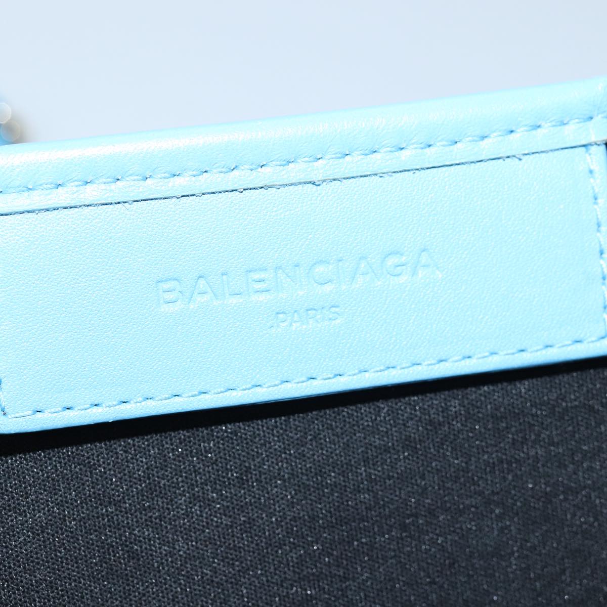 balenciaga Navy Cabas S Hand Bag Canvas Blue Gray 339933 Auth ac3029