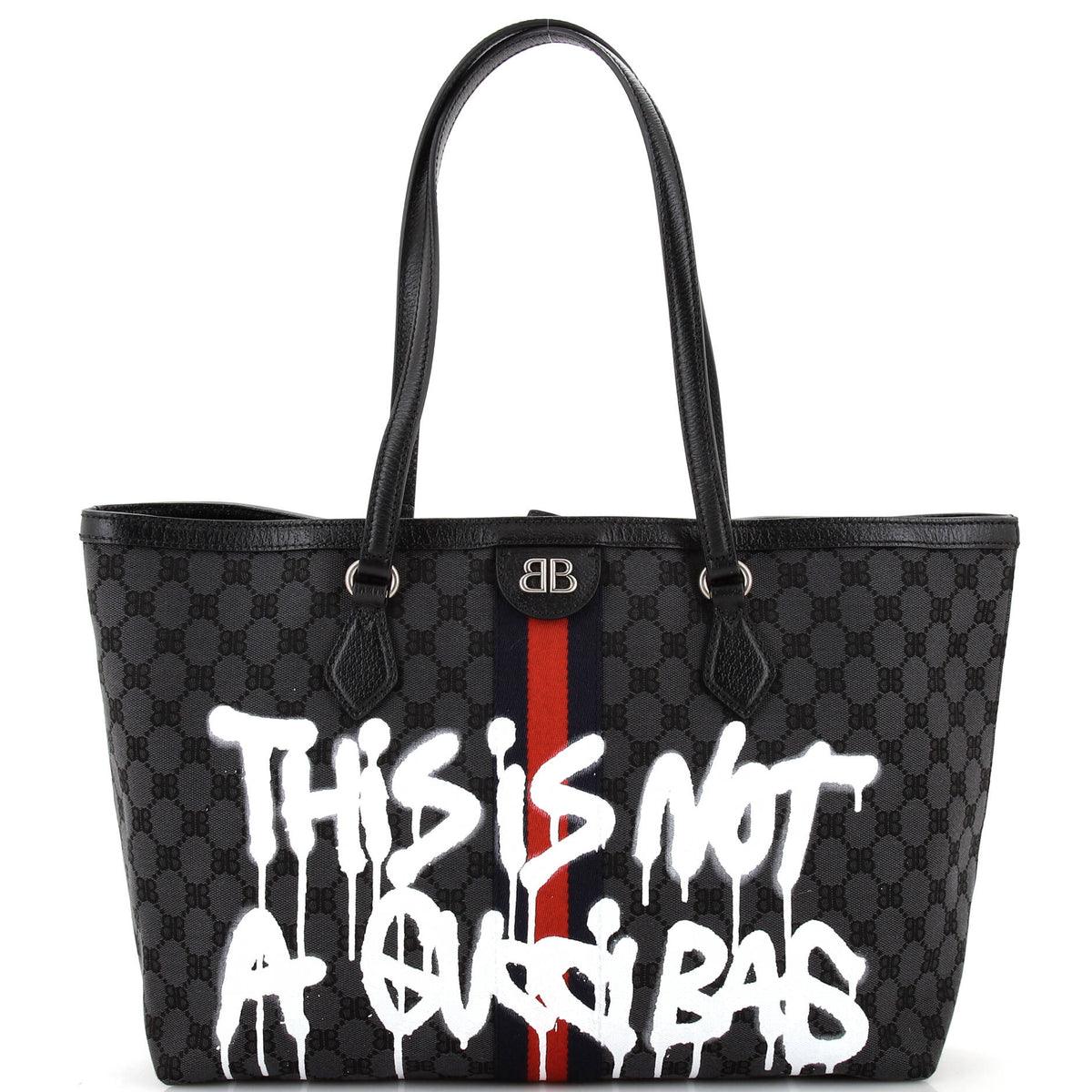 Balenciaga x Gucci The Hacker Project Tote Graffiti BB Canvas Medium